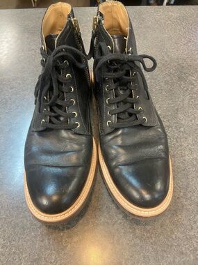 UGG Men’s Black Leather Chukka Boots with Tan Sole